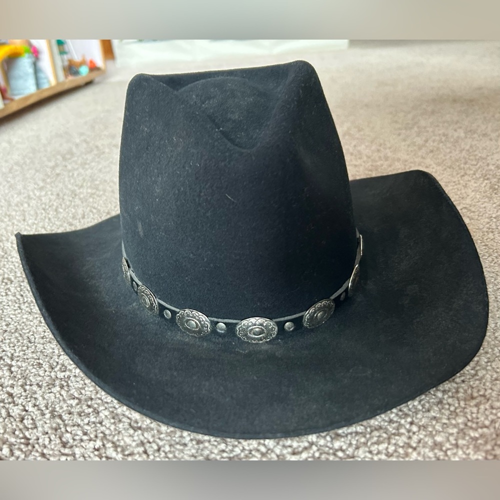 Stallion by Stetson XX Black Wool Cowboy Hat Size 6 7/8 (55)